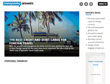 Tablet Screenshot of moneysavinganswers.com